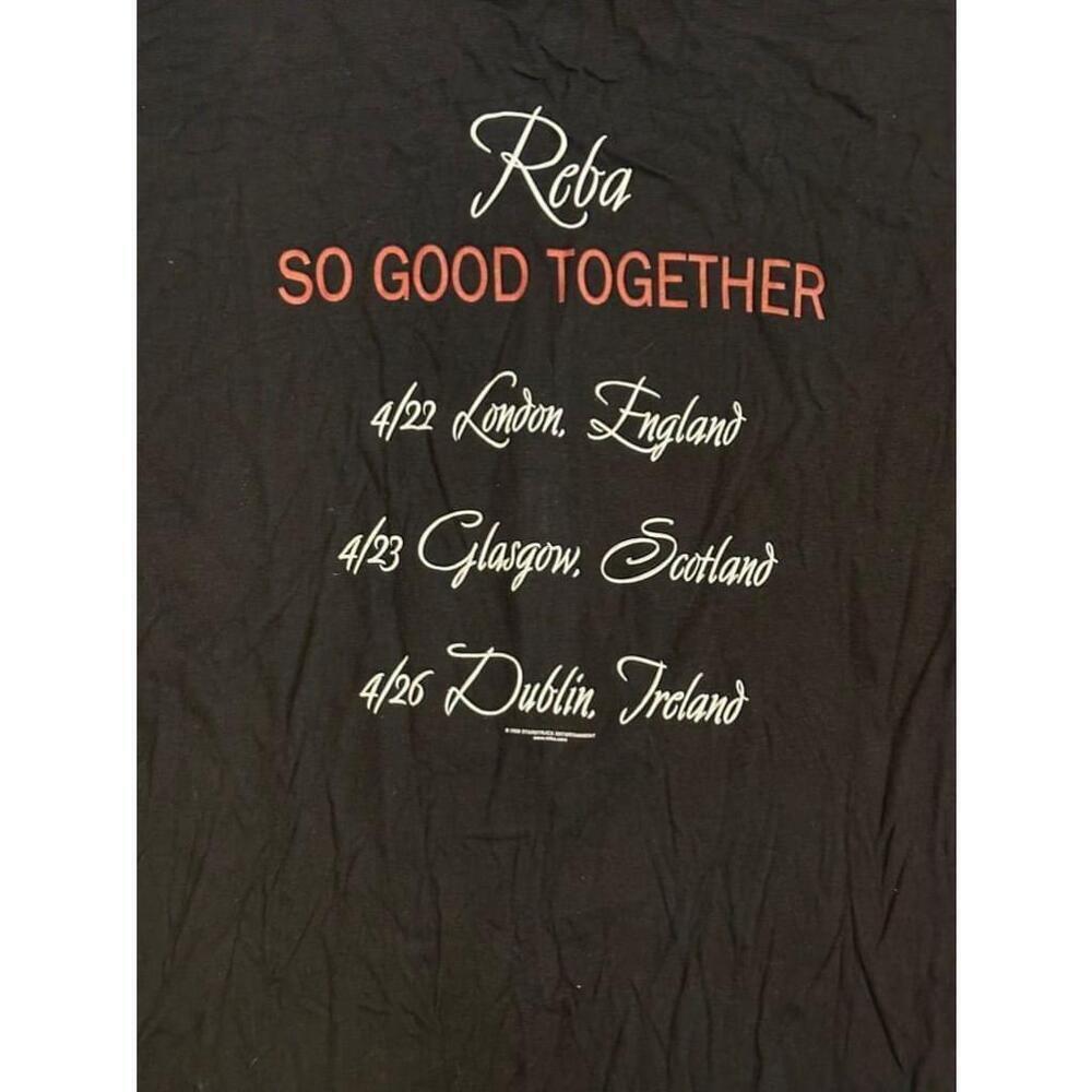 Vintage 00 Reba So Good Together Concert Tour Europe Black Size L​​​ - Picture 10 of 10